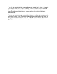 Teachers can use concept maps as an evaluation tool. Students... concept maps at the end of a unit of instruction...
