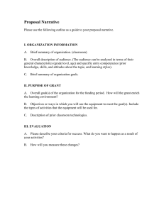 Classroom Grant Proposal Outline