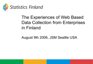 The Experiences of Web Based Data Collection from Enterprises in Finland