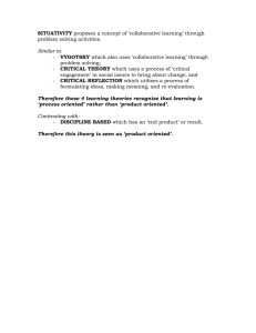 SITUATIVITY problem solving activities.  VYGOTSKY
