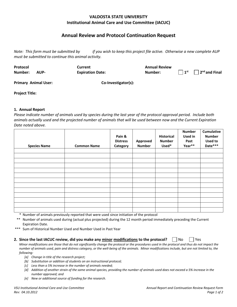 annual-review-and-protocol-continuation-request-valdosta-state-university