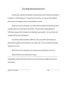 User Study Informed Consent Form