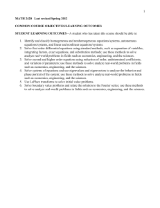 1  MATH 2420   Last revised Spring 2012