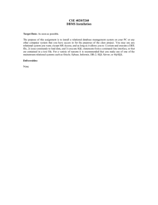 CSE 4020/5260 DBMS Installation