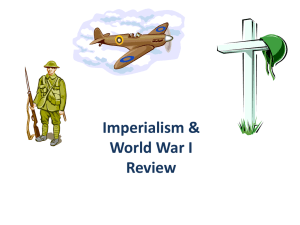Imperialism &amp; World War I Review