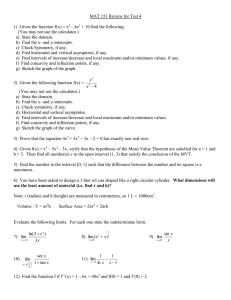 MAT 151 Review for Test 4  – 4x