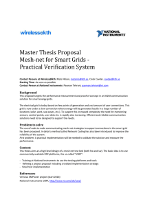 Master Thesis Proposal Mesh-net for Smart Grids - Practical Verification System