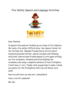 Fire Safety Speech and Language Activities