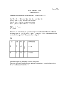 Laura Felix Math 484.2 Fall 2010 Exam 1 Answers