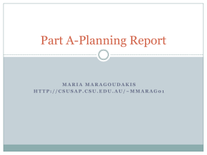Part A-Planning Report