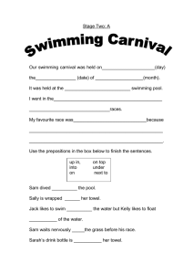 Stage Two: A Our swimming carnival was held on_____________________(day)