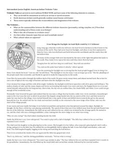 Intermediate Junior English: American Indian Trickster Tales Trickster Tales