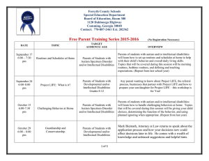 Forsyth County Schools Special Education Department Board of Education, Room 380