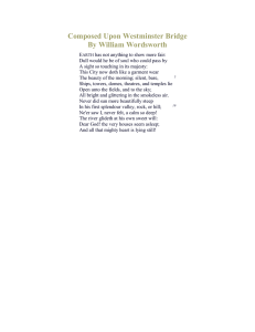 Composed Upon Westminster Bridge By William Wordsworth