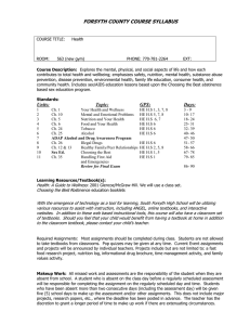 FORSYTH COUNTY COURSE SYLLABUS