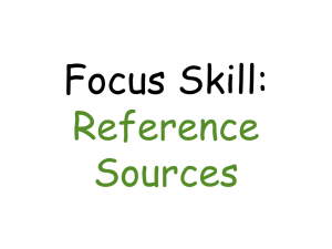 Focus Skill: Reference Sources