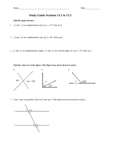 Study Guide Sections 13.1 to 13.3 Name_____________________________________________ Date______________