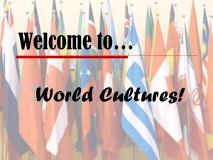 Welcome to… World Cultures!
