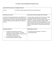 PL Learning – Classroom Applications and Web 2.0 Tools  Pic Wall
