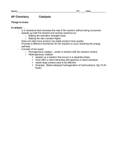 AP Chemistry Catalysts