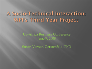 US-Africa Business Conference June 9, 2008 Susan Vernon-Gerstenfeld, PhD