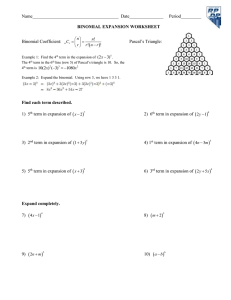 Binomial Expansion Worksheet: Practice Problems
