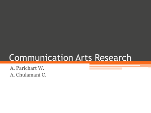 Communication Arts Research A. Parichart W. A. Chulamani C.