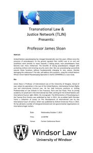 Transnational Law &amp; Justice Network (TLJN) Presents: Professor James Sloan