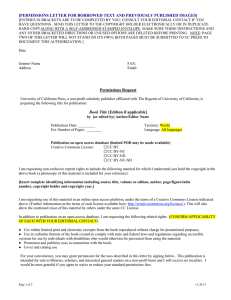 Permissions Request Letter - UC Press