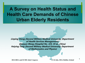 A Survey on Health Status and Health Care Demands of Chinese