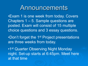 Announcements