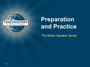 Preparation and Practice The Better Speaker Series 278