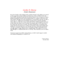 Gordon N. Murray: Artist's Statement on Book Art