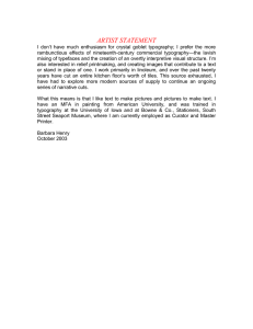 ARTIST STATEMENT