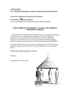 M 30 ATTENTION ALL McGill undergraduate, graduate and post professional students