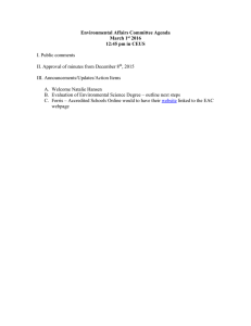 Environmental Affairs Committee Agenda March 1 2016 12:45 pm in CEUS
