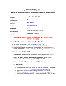 San José State University. Hospitality, Recreation &amp; Tourism Management.