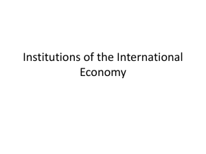 Institutions of the International Economy
