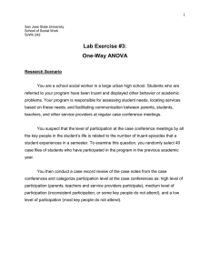 Lab Exercise #3: One-Way ANOVA