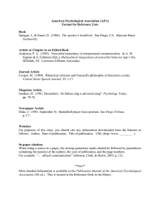 APA Reference List Format: Style Guide & Examples