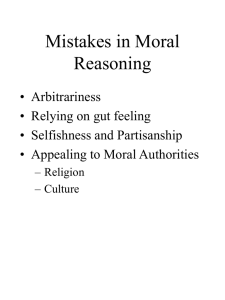 Mistakes in Moral Reasoning: Ethics Presentation