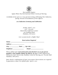 Mu Lambda Chapter Sigma Theta Tau International Honor Society of Nursing