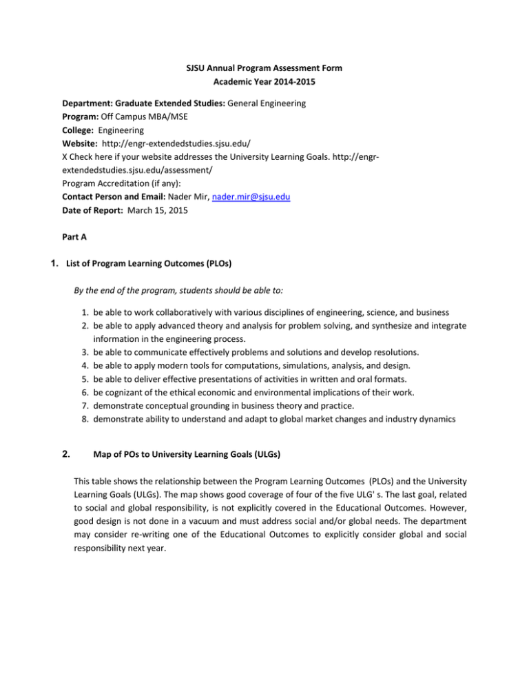 sjsu-annual-program-assessment-form-academic-year-2014-2015-department