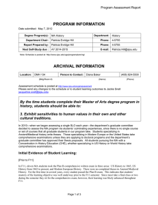 PROGRAM INFORMATION  Program Assessment Report