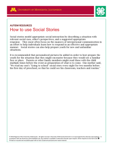 How to use Social Stories AUTISM RESOURCES