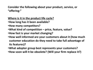 Consider the following about your product, service, or “offering:”