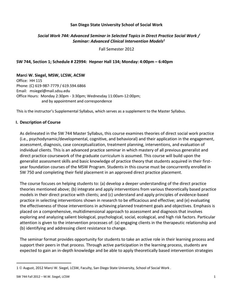 San Diego State University School of Social Work