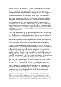Clothing Company Ethics Case Study: HRM & Competitive Strategy