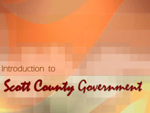 Scott County Government Introduction  to