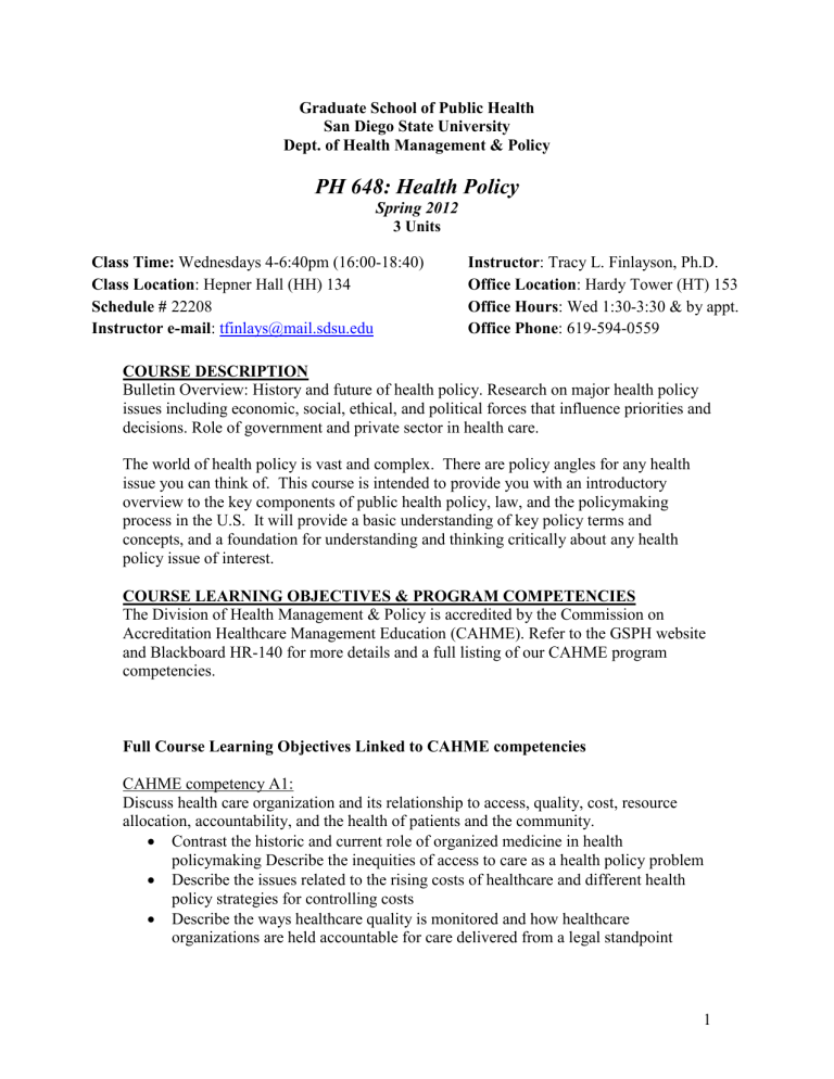 Public Health Policy Major Jobs